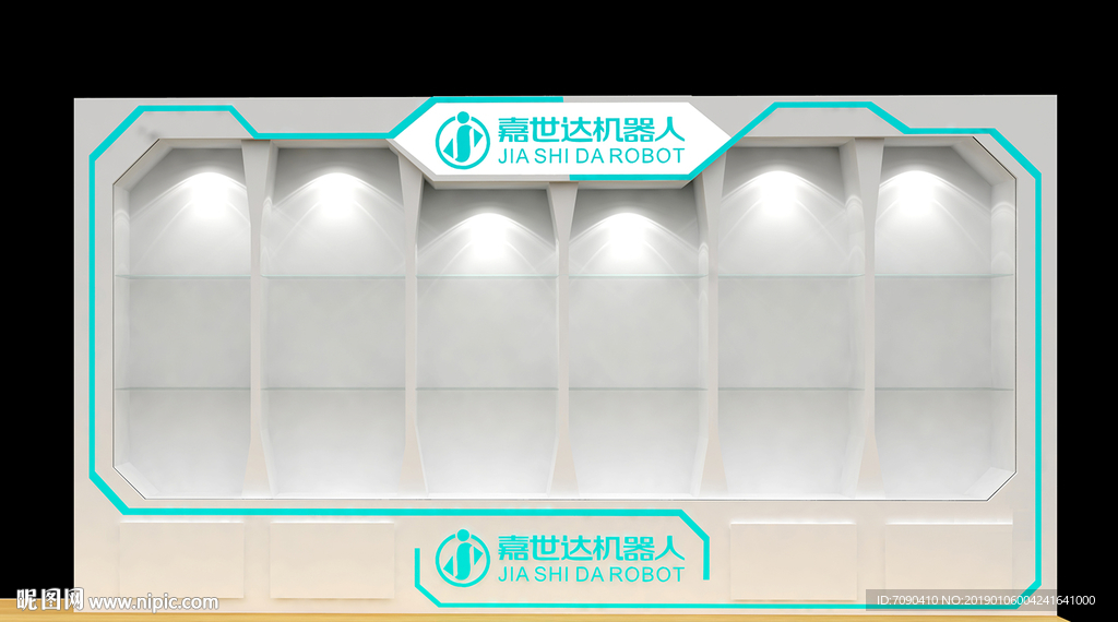 科技展柜3d模型