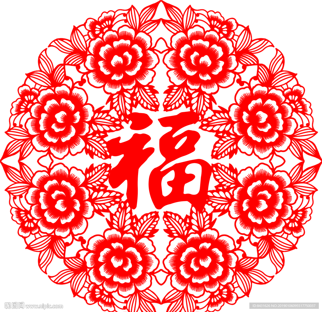 中国剪纸窗花设计图__图片素材_其他_设计图库_昵图网nipic.com