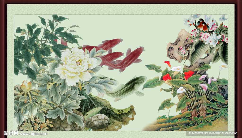 国画荷花