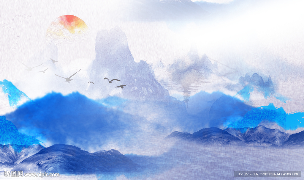 山水壁画