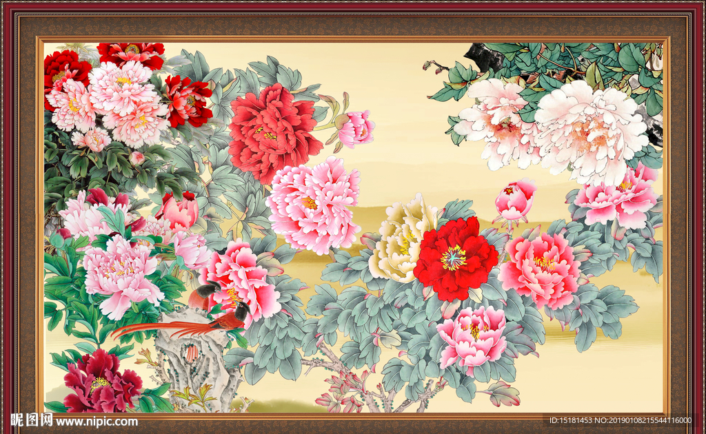 牡丹 牡丹花 国画牡丹
