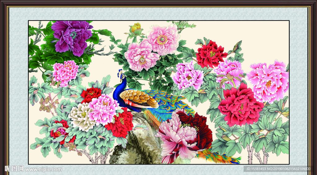 牡丹 牡丹花 国画牡丹