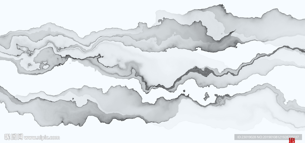 新中式山水禅意山水云海装饰画