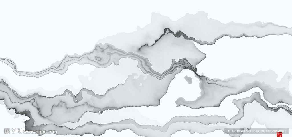 新中式山水禅意山水云海装饰画