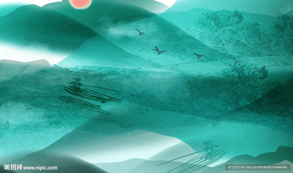 山水油画
