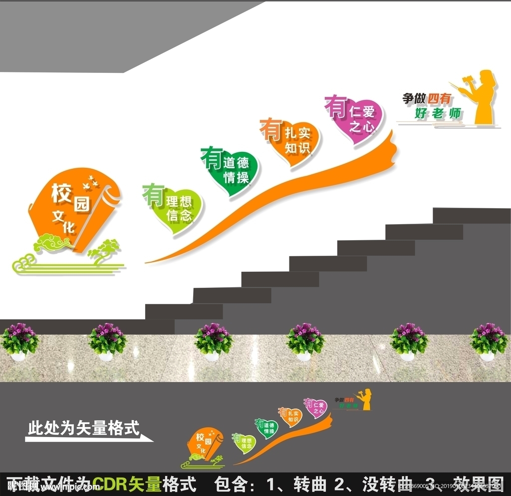 学校楼道文化墙