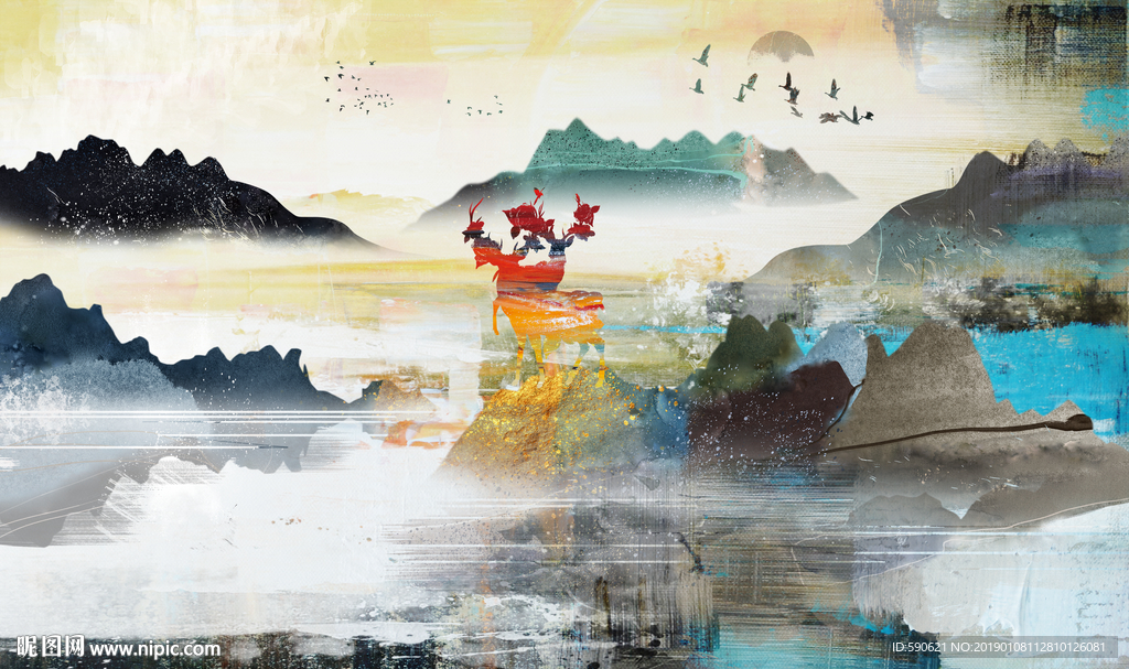 抽象油画