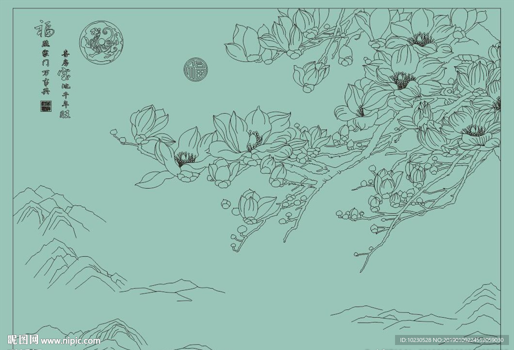 山水玉兰