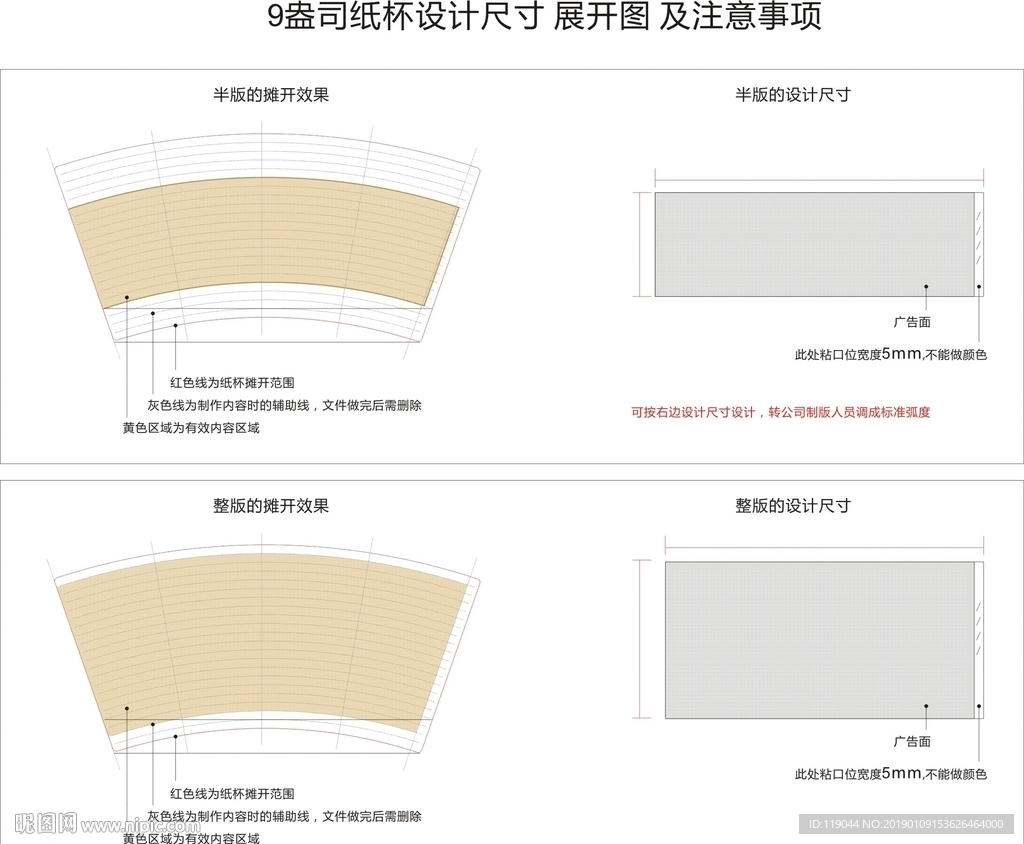 纸杯标准尺寸