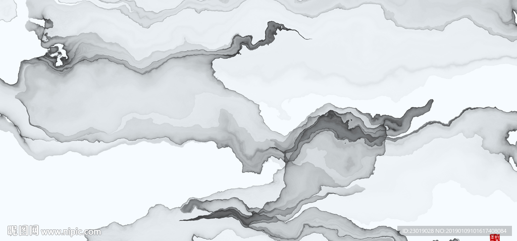 新中式水墨山水画