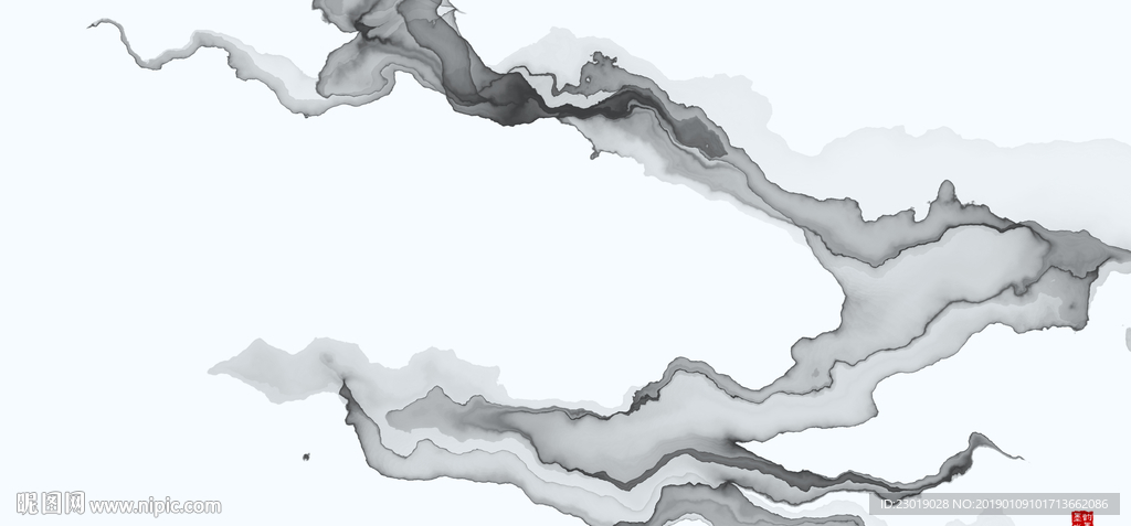 新中式水墨山水画