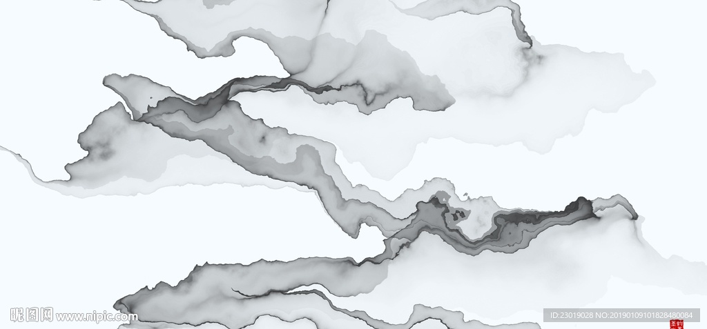 新中式水墨山水画