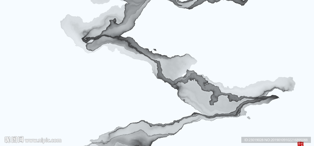 新中式水墨山水画