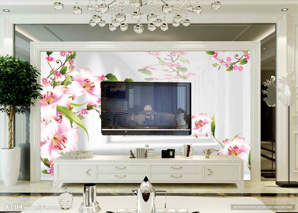 3D立体电视背景墙