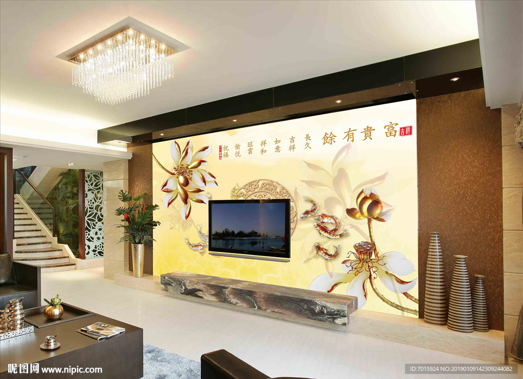 客厅背景墙 客厅 壁画 装饰画