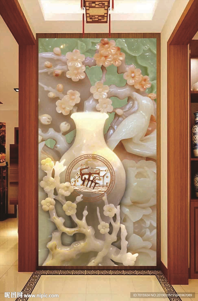 花瓶玄关 玄关背景墙