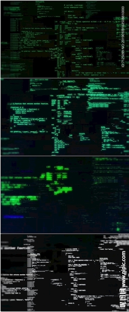 黑客程序代码数字计算机语言4合