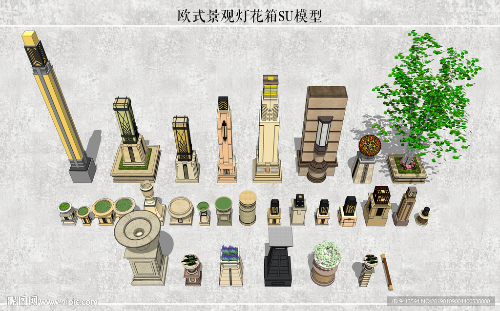 欧式景观灯花箱