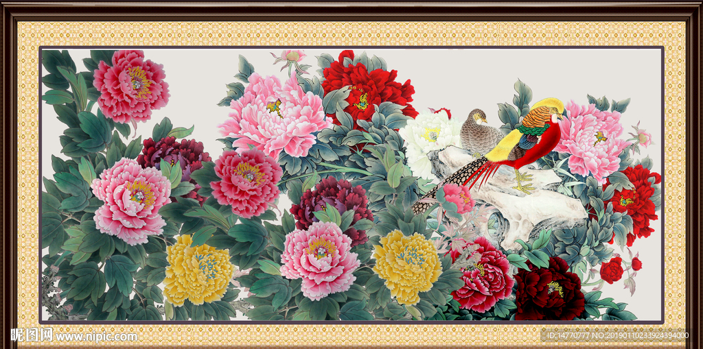 国画牡丹
