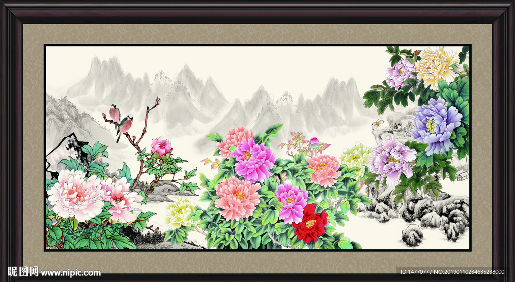 国画牡丹