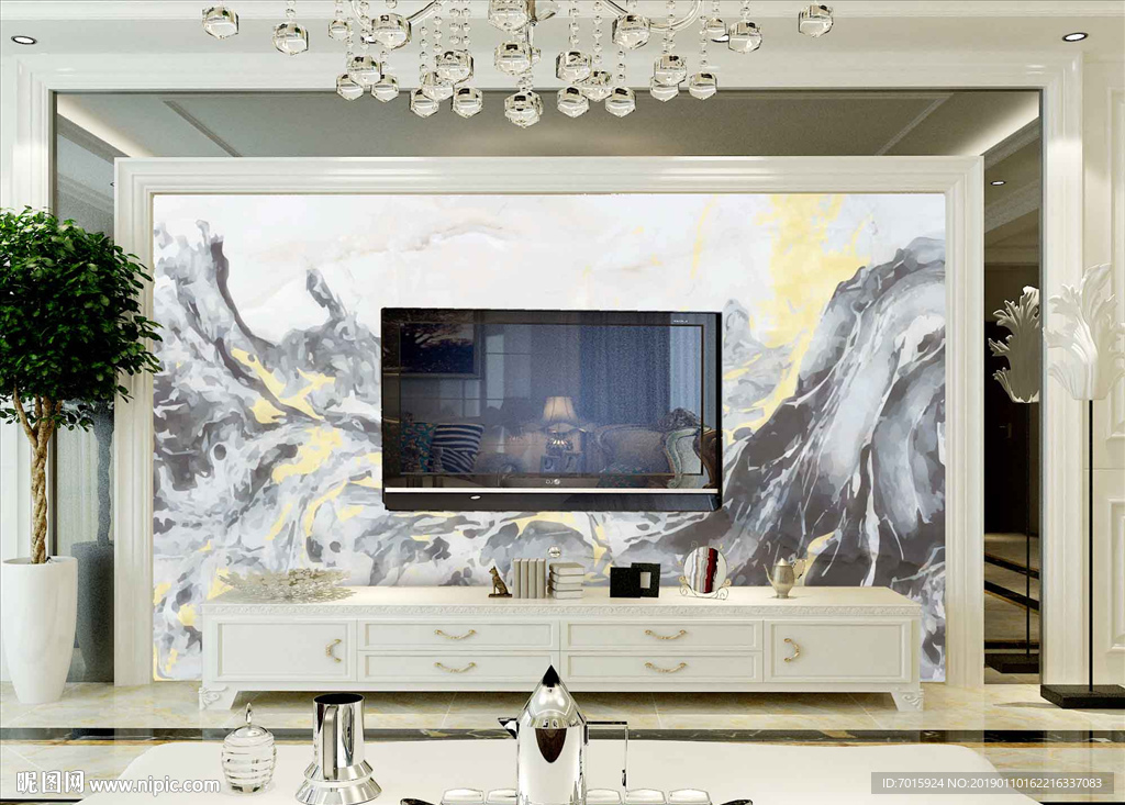 中式水墨山水 水墨山水 抽象山