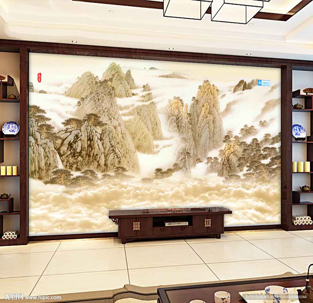 电视背景墙 装饰画 背景墙