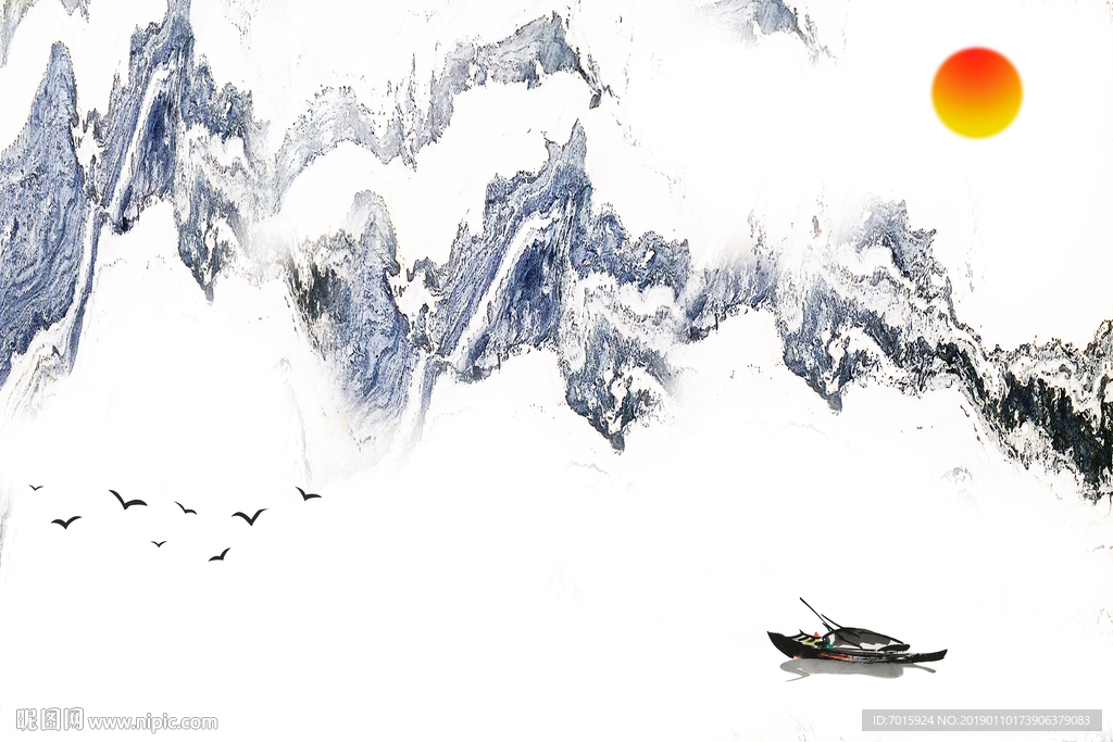 水墨山水 水墨抽象 水墨背景