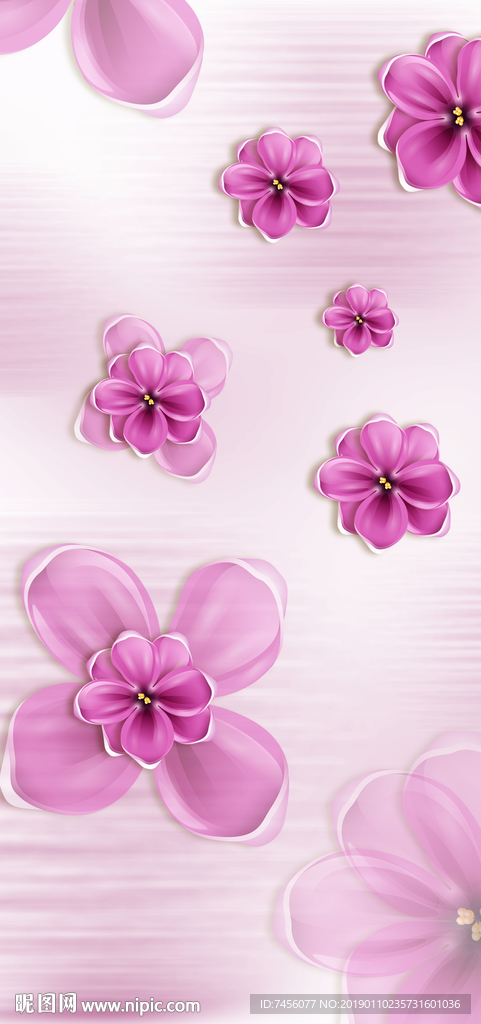 唯美紫色花瓣高清玄关过道