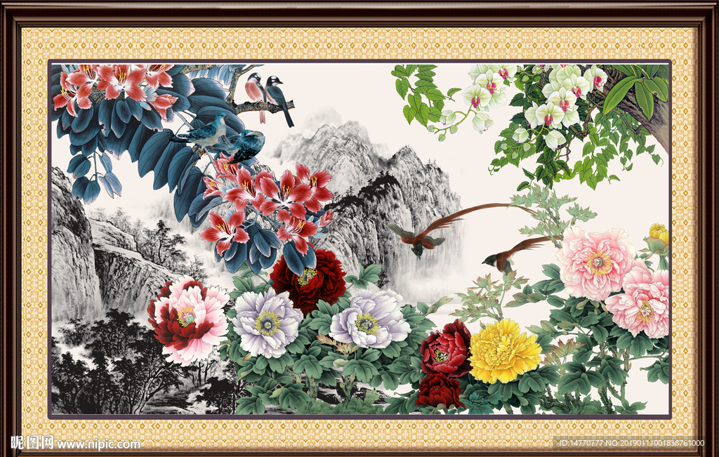 国画牡丹