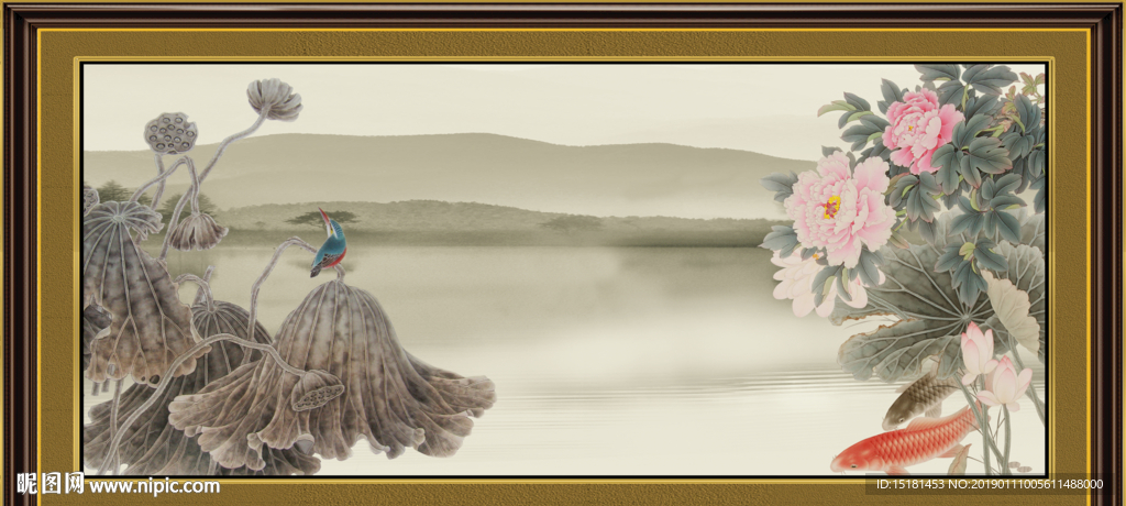 国画荷花