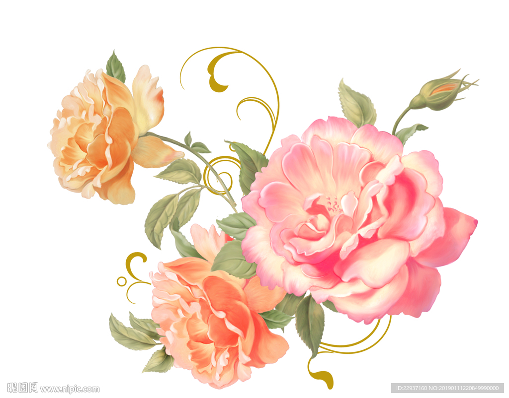 手绘花