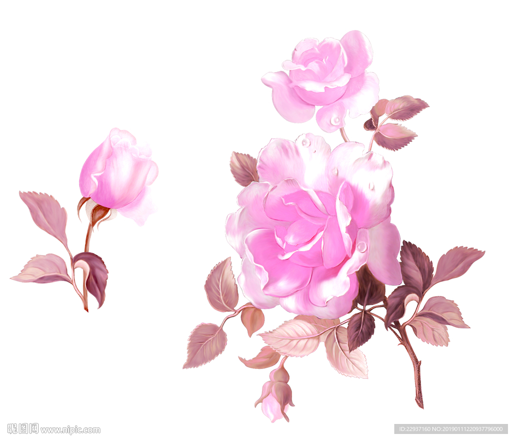 手绘花