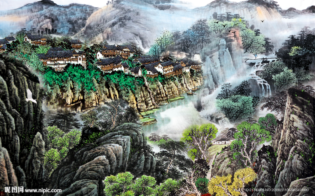 国画背景墙
