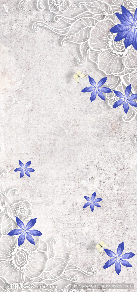 唯美花瓣时尚玄关过道装饰画