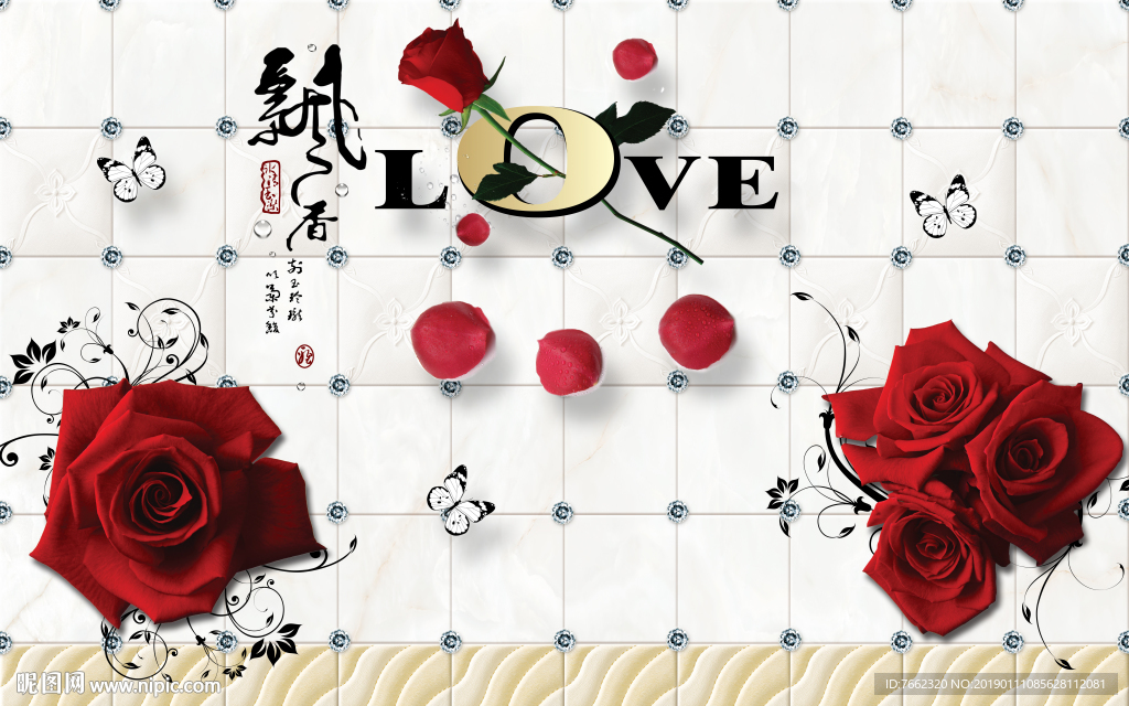 D背景墙 淡雅