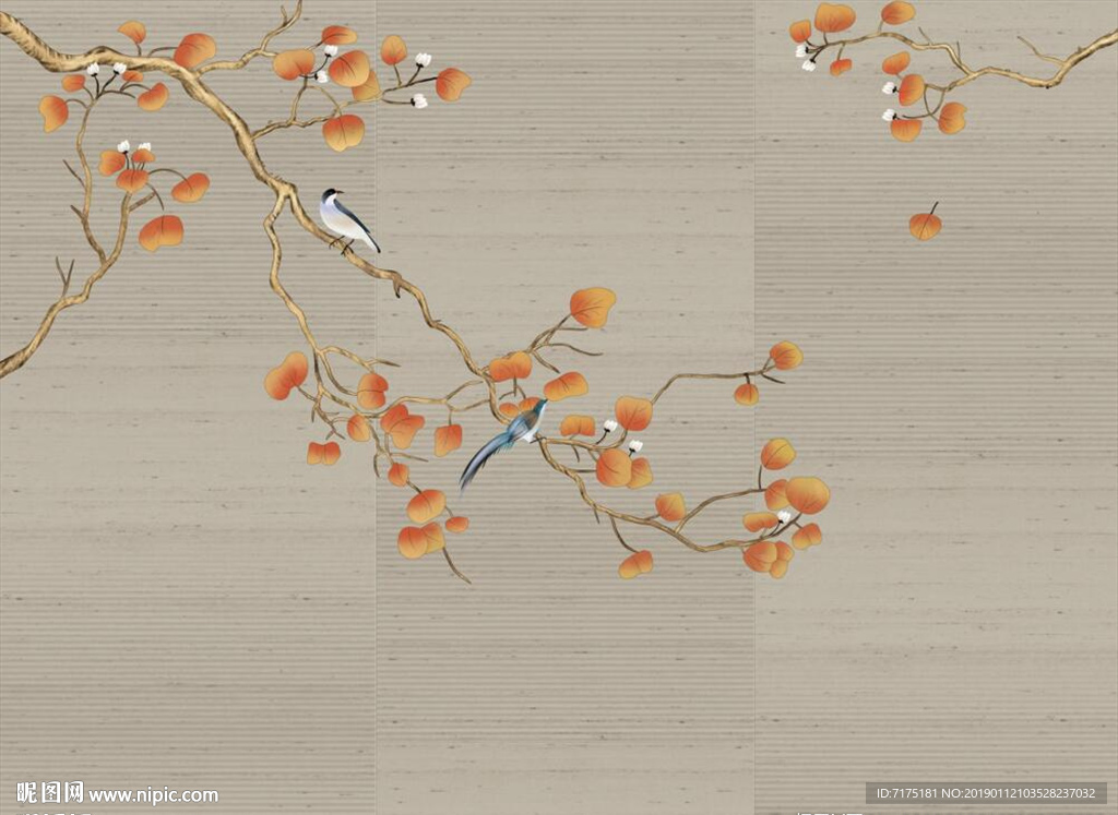 手绘花鸟图