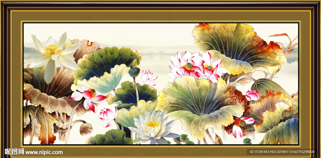 国画荷花