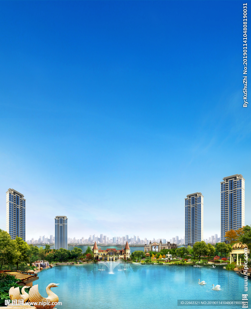 地产高端湖景