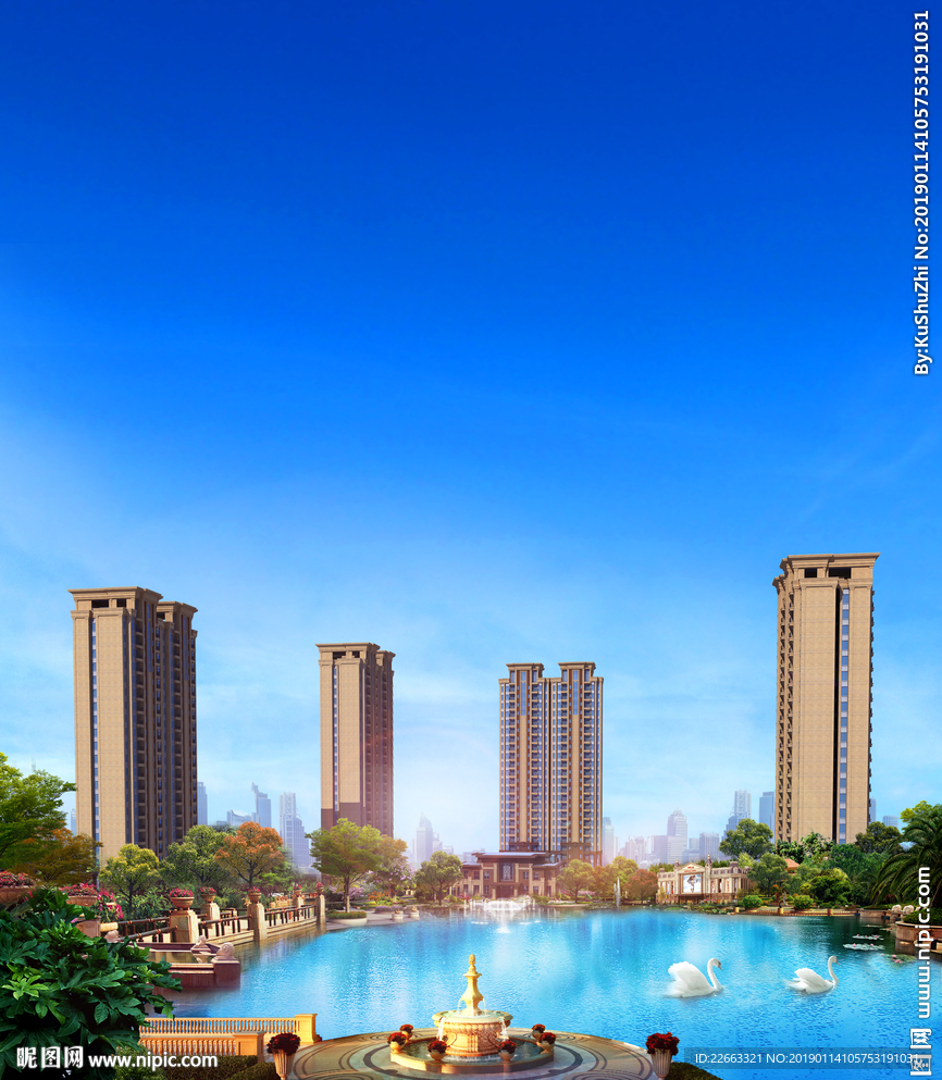 地产高端湖景