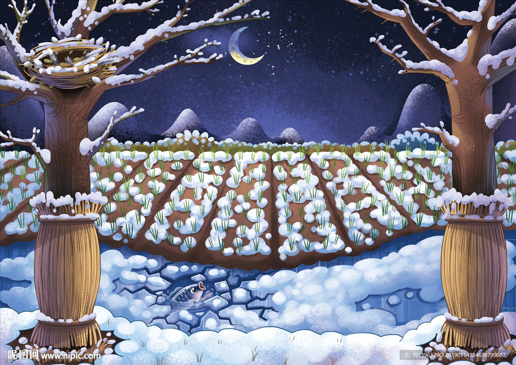 下雪夜景