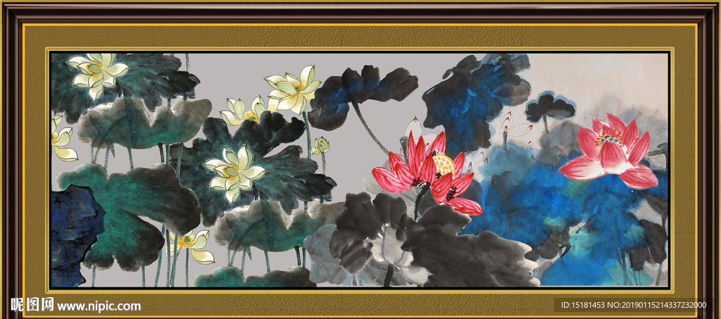 国画荷花