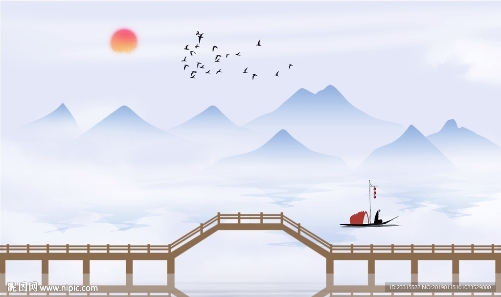 江南春赤壁赋背景墙