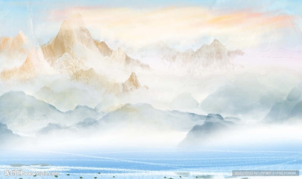 大理石彩霞背景墙