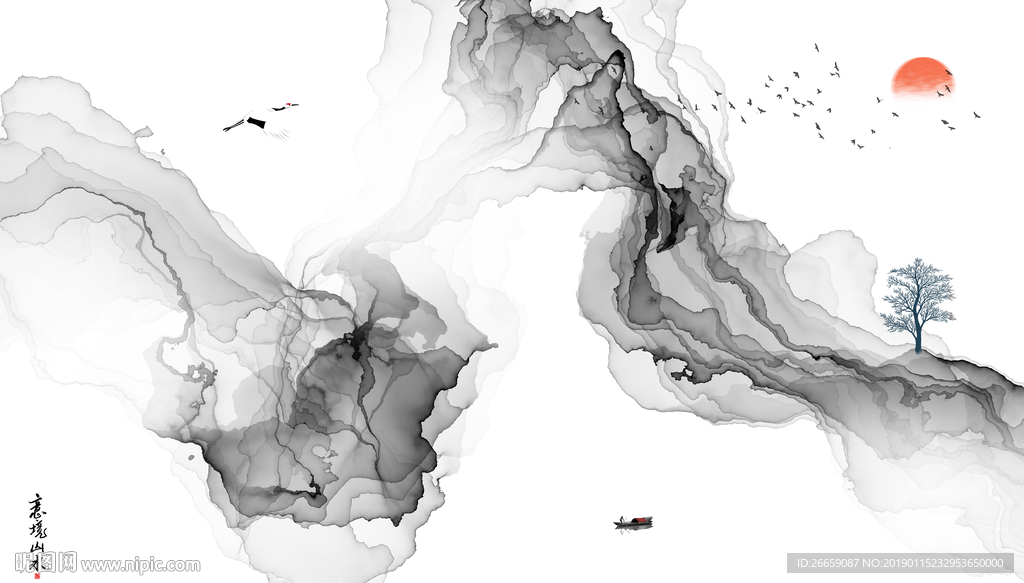 新中式水墨抽象画