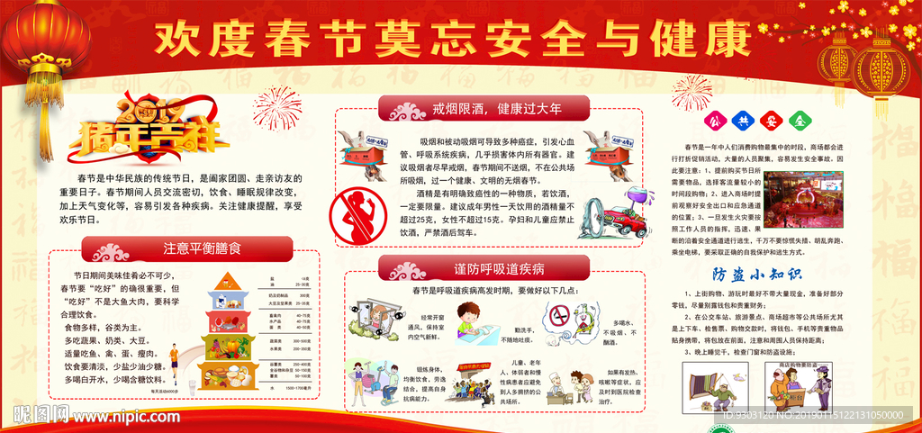 春节安全宣传栏