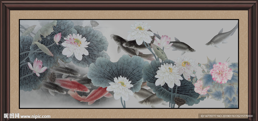水墨荷花