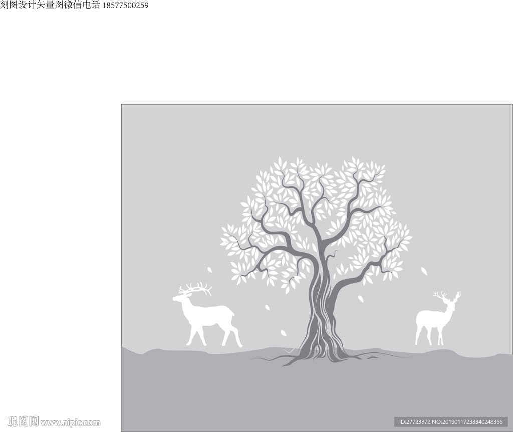 小鹿和树