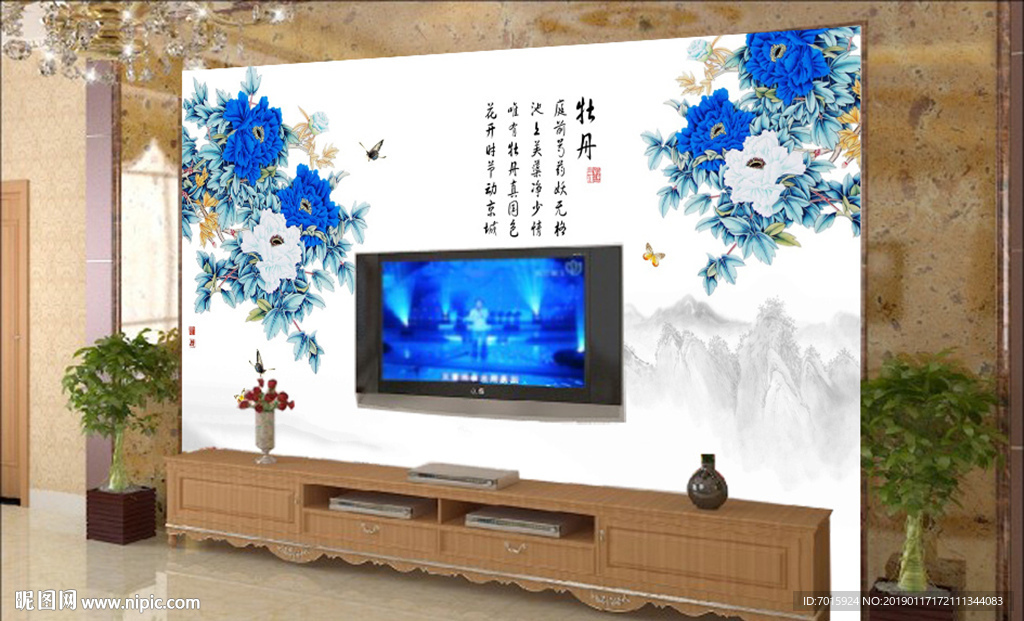 沙发背景墙 欧式花纹