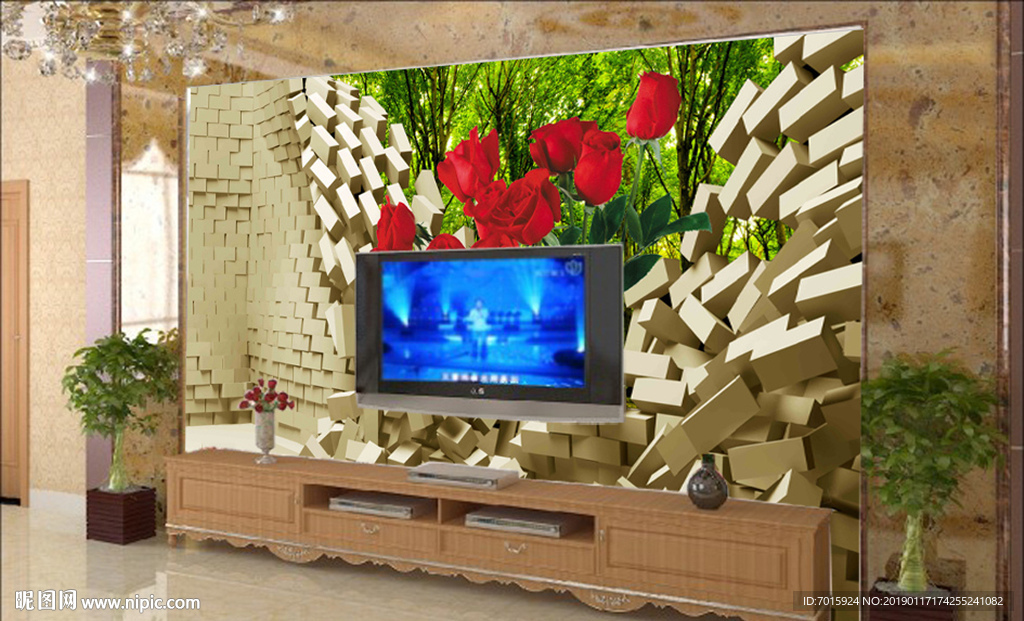 电视背景墙 室内背景墙 背景墙