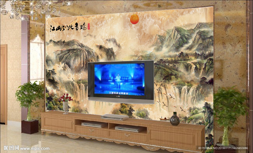 电视墙 背景墙 风景画 风光